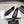 CC Ballet Flats Small Bow Black Quilted Canvas Suede 716399