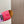 Miu Slippers In Pink Glossy Calfskin With Purple Half-Foot Socks