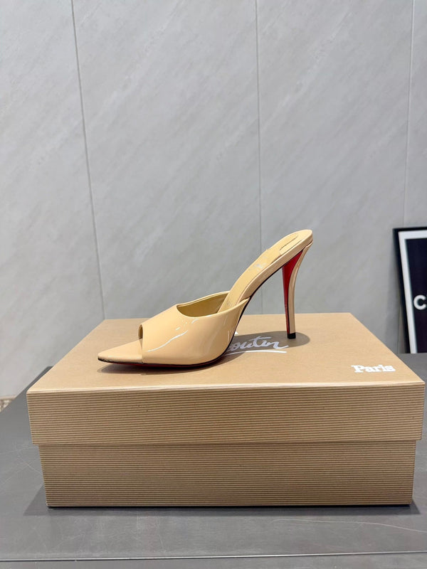 CL Miss Z 100 Mule Beige Patent Leather 539722