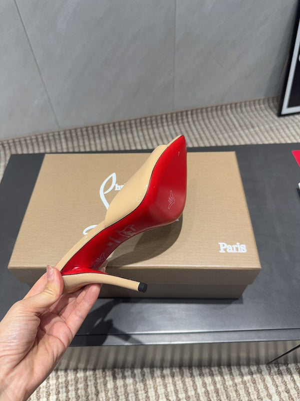 CL Miss Z 100 Mule Beige Patent Leather 539722