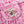 24S Flap Bag 20cm Pink White Sequin Calfskin