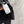CD Double-sided Hooded Cardigan Black Cashmere