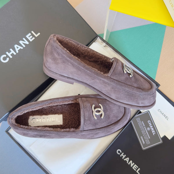 CC Moccasins 15mm Light Purple Suede