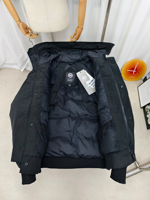 C. Goose Bomber Jacket Black Polyester 311166