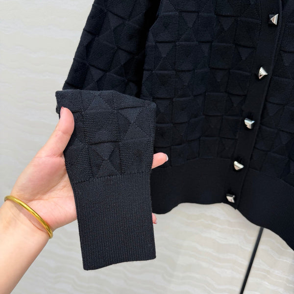 HM "Medor" Long-Sleeve Cardigan Black Wool