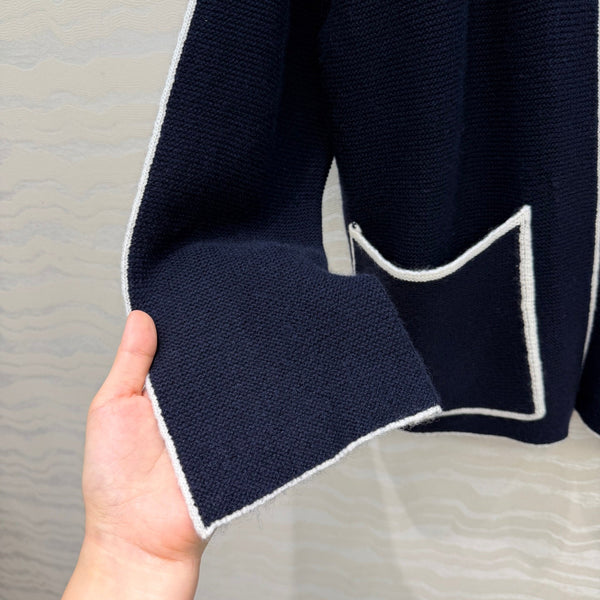 CC 2026 Sweaters Navy Blue Wool 413040