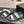 cc dad sandal white black quilted calfskin