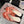 CC 25C Thong Sandal Bow Pink Velvet fabric 233567
