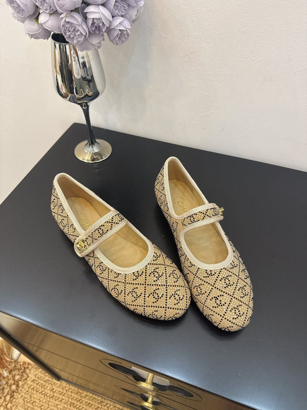 CC 25 Ballet Flats Light Brown Calfskin 331659