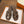 HM 26s Oran Studded Sandals In Dark Brown Calfskin