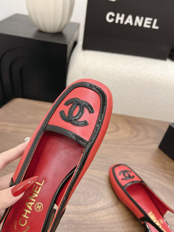 CC 26s Slingback Black Red Lambskin Patent Leather 915319