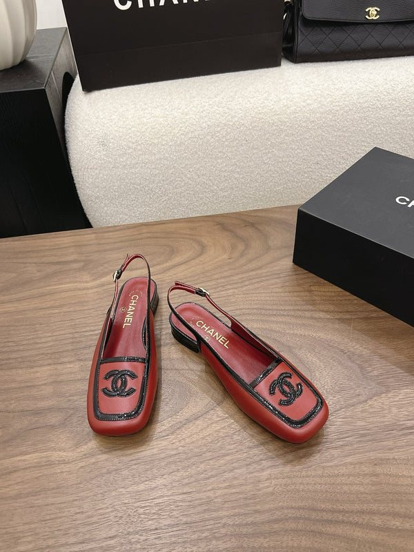 CC 26s Slingback Black Burgundy Lambskin Patent Leather 915320