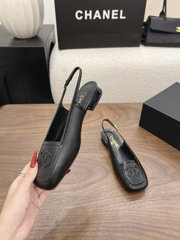 CC 26s Slingback Black Lambskin Patent Leather 915321