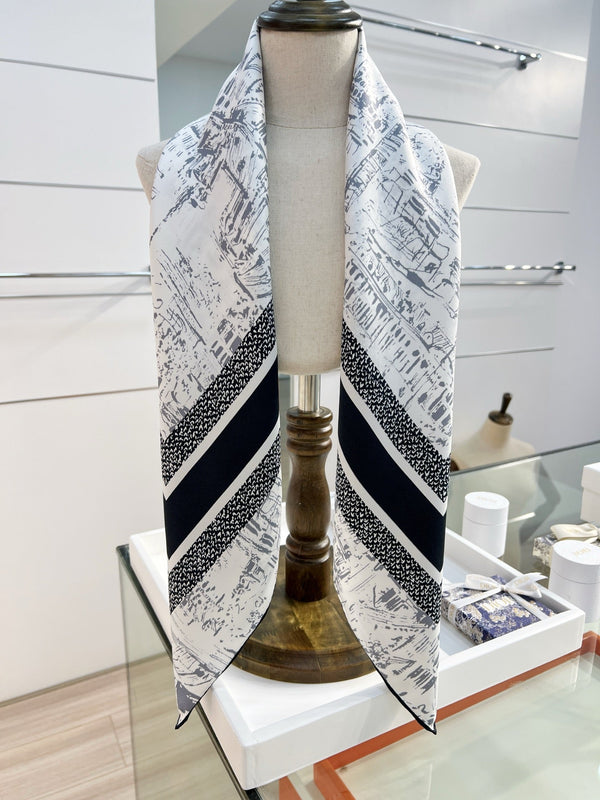 CD 26s Scarf 90cm In Silk 198371
