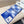 BBR Double-Sided Scarf 182CM Blue White Cashmere 293321