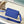 STEAMER 18 IN SAPPHIRE BLUE MONOGRAM EMBOSSED TAURILLON