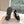 RUNNING SOLE SNEAKERS IN BLACK MESH AND SUEDE WHITE CALFSKIN STAR