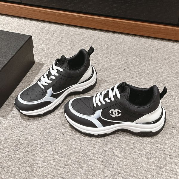 CC CLASSIC SNEAKER IN BLACK MIX WHITE LAMBSKIN