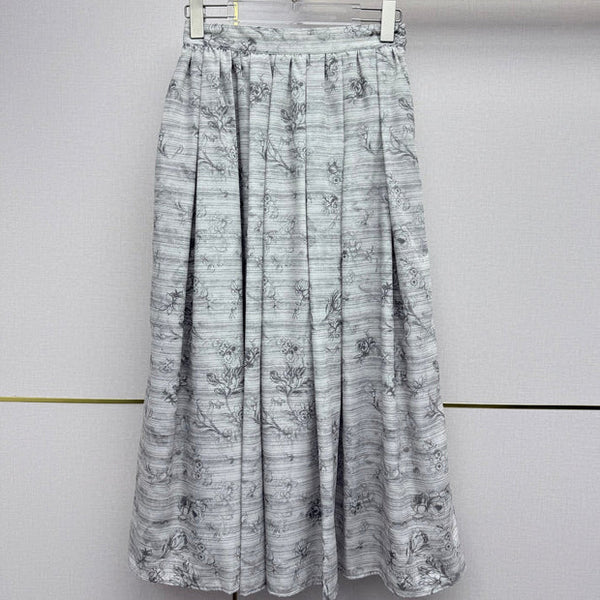 CD 2026 Midi Skirt Grey Polyester 396914