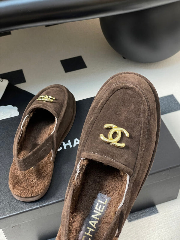CC 2026 Loafer Suede Lambskin Fur 356382