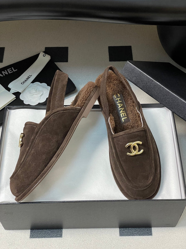 CC 2026 Loafer Suede Lambskin Fur 356382