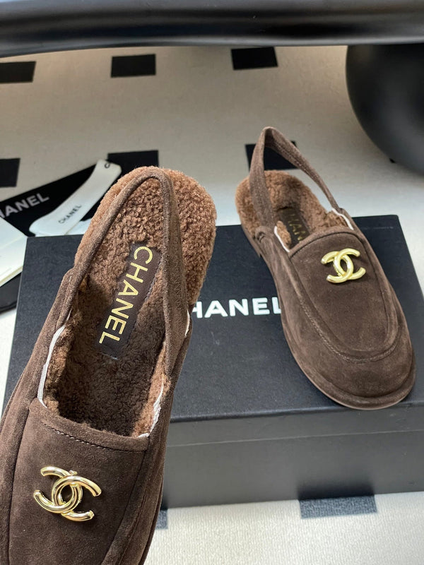 CC 2026 Loafer Suede Lambskin Fur 356382