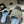 CC 25B Chain Closed Toe Flat Mule Light Blue Denim 393887