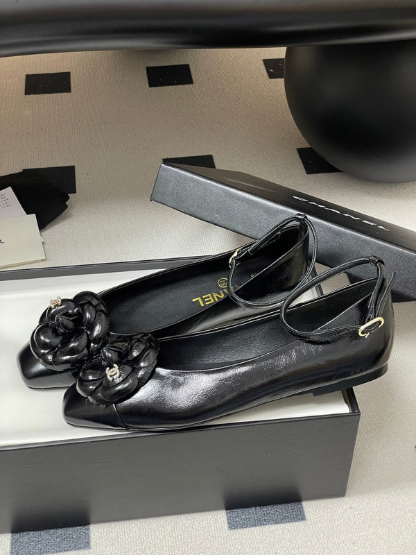 CC 25s Métiers d’art Ballet flats 10mm Black Cowhide 413310