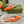 GC Horsebit Slingback Pump 10mm Orange Canvas Sheepskin 294540