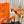 HM Cute Sandal 7cm Orange Calfskin 616210