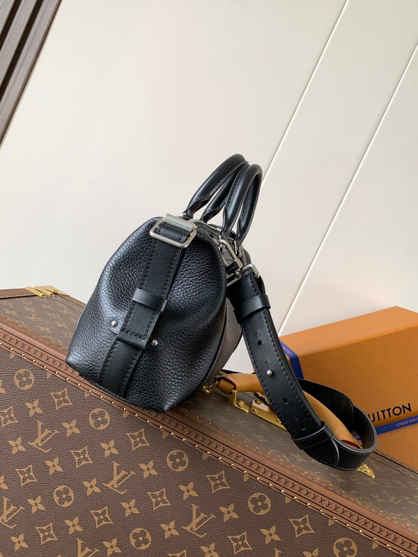 LV Nano LV Biker 38cm Black Sheepskin & Cowhide Metal