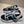 HM Men's Gate Sandal Blue Calfskin Printed Fabric 655431