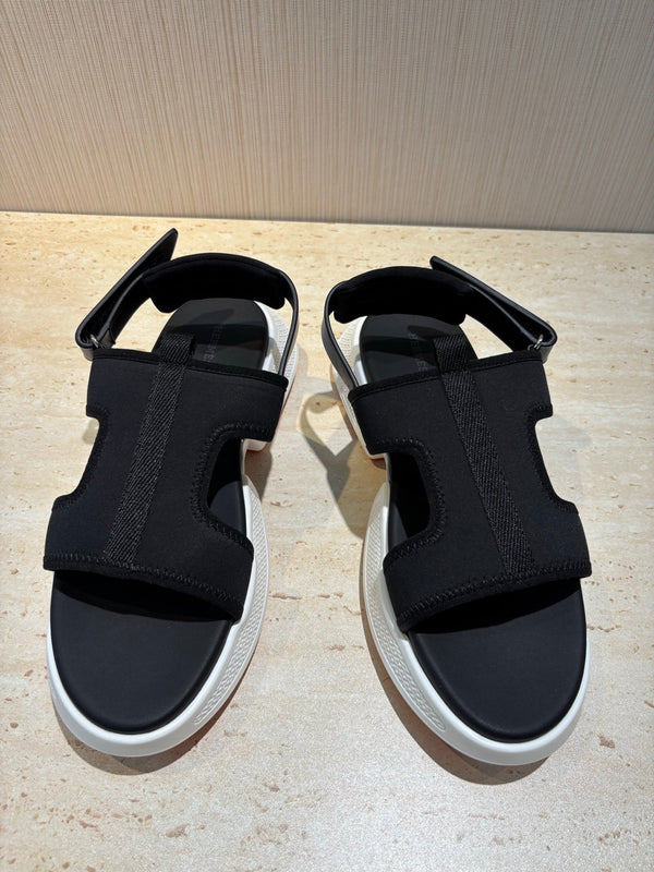 HM Men's Gate Sandal Black Calfskin 655432