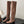 CC 26s Chunky Heel Elastic Boots 5cm Brown Suede 969721