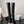 CC 26s Pearl Heel Knee High Boots Black Leather Patent 127956