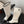CC 26s Embroidered Logo Knee High Boots White Black Pony Hair 127790
