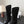 CC 26s Embroidered Logo Knee High Boots Black Suede 127791
