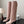 CC 26s Knit Leg Warmer Knee High Boots Beige Pink Suede 127818