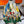 HM Flagship Shawl 140x140cm Blue Colorful Cashmere Silk 212375