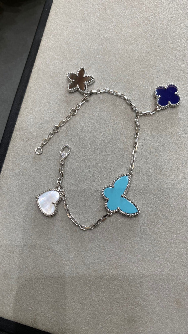 VCA Lucky Limited Four-Flower Sliver Bracelet