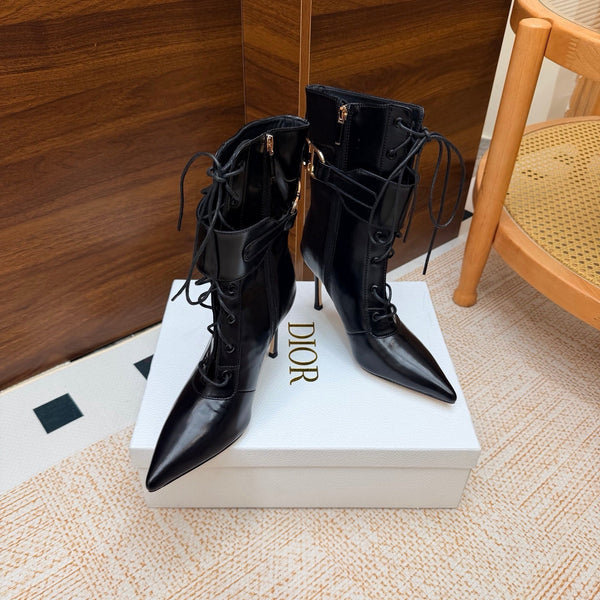 CD 26s D-Legacy Ankle Boots 8cm Black Patent Leather 973980