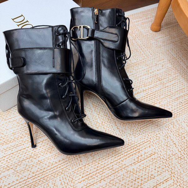 CD 26s D-Legacy Ankle Boots 8cm Black Patent Leather 973980