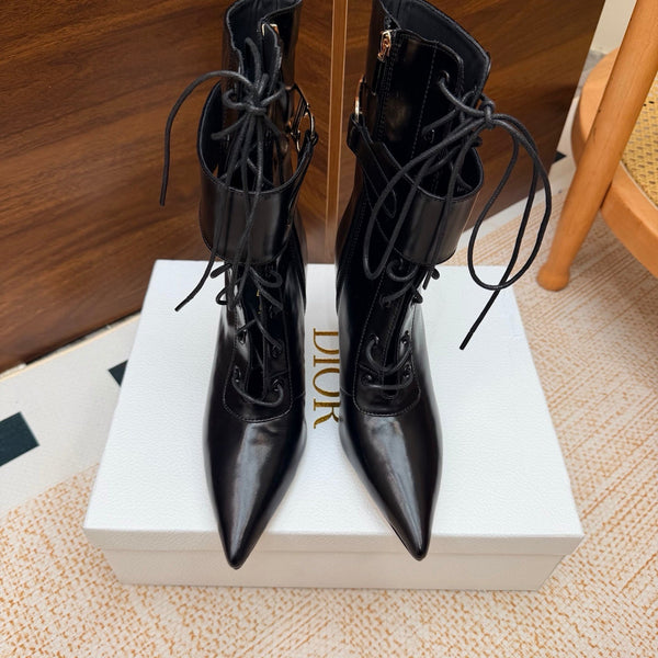 CD 26s D-Legacy Ankle Boots 8cm Black Patent Leather 973980