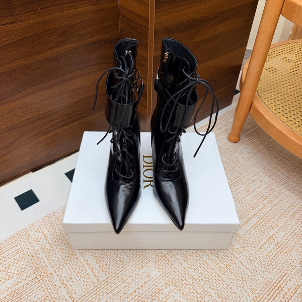 CD 26s D-Legacy Ankle Boots 8cm Black Patent Leather 973980