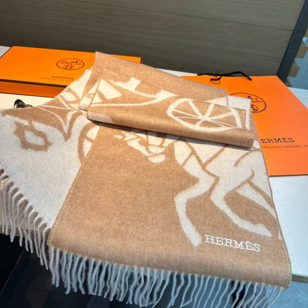 CASAQUE PORTE-CLEFS MUFFLER 180 CM TAN BROWN CASHMERE
