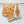 HM Flamingo Party Tattoo Double Face Scarf 90 Orange Brown Twill Silk 194437