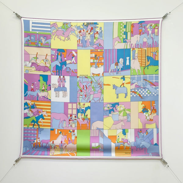 HM 26s Mon Cheval et Moi 90x90cm Scarf Twill Silk 402757