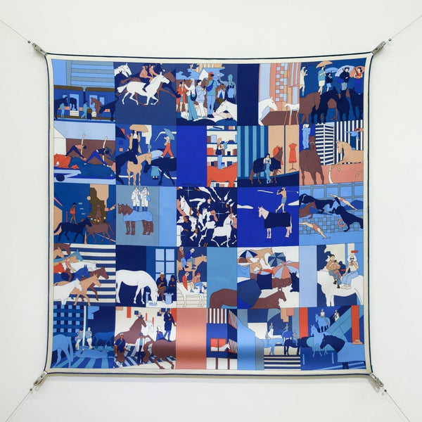 HM 26s Mon Cheval et Moi 90x90cm Scarf Twill Silk 402758