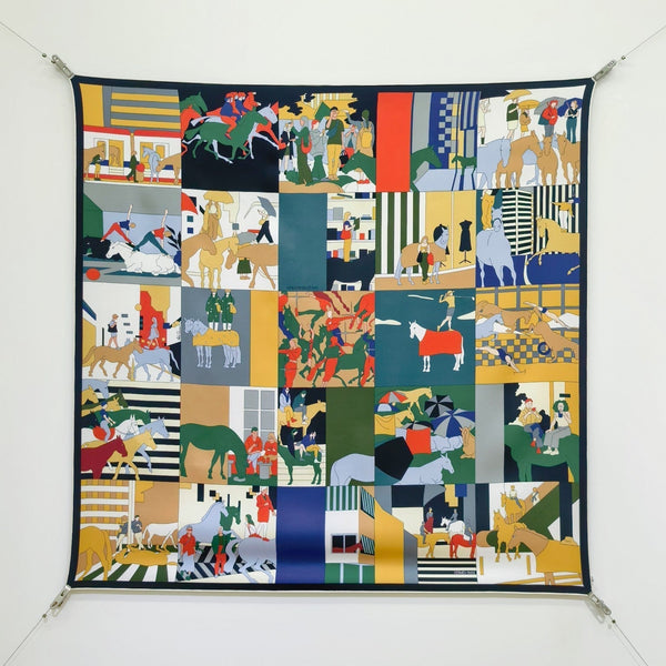 HM 26s Mon Cheval et Moi 90x90cm Scarf Twill Silk 402759