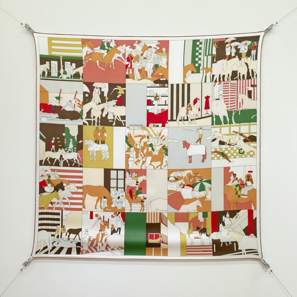 HM 26s Mon Cheval et Moi 90x90cm Scarf Twill Silk 402762